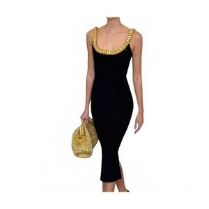 NEW ELIF damaris midi dress in black